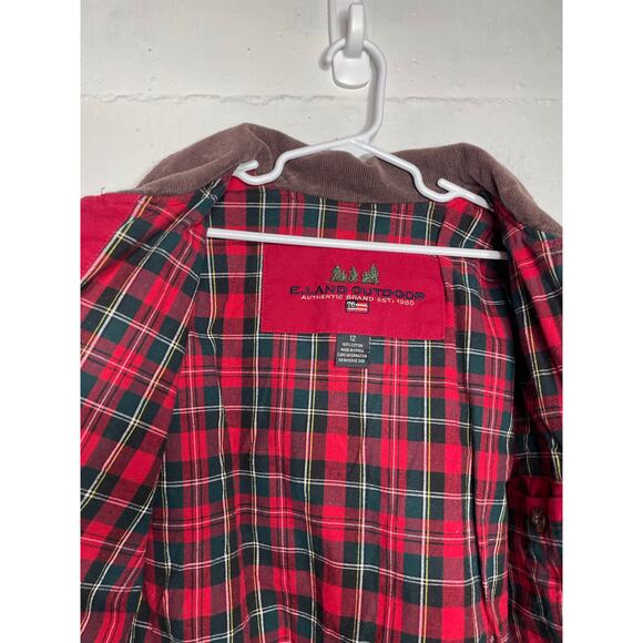 E Land Kids Red Barn Chore Coat Full Zip Size 12 - Picture 4 of 6